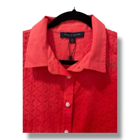 Tommy Hilfiger Coral Long Sleeve Shirt Dress M - Picture 3 of 8